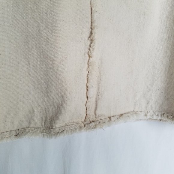 Impeccable Pig Oatmeal Speckled Cream Denim Jacket - Picture 14 of 15